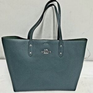 Coach Teal Leather Tote Bag